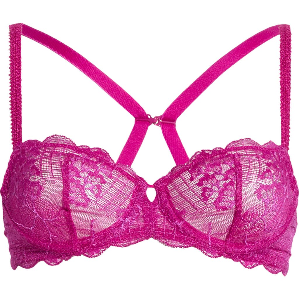 Simone Perele Reve Sheer Underwire Demi Cup Bra In Pink
