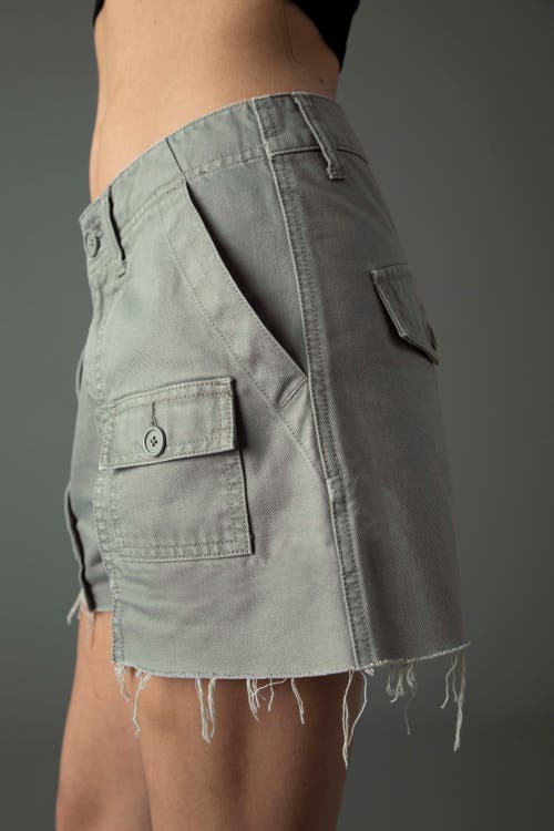Blue Revival Adeline Cargo Shorts In Light Olive