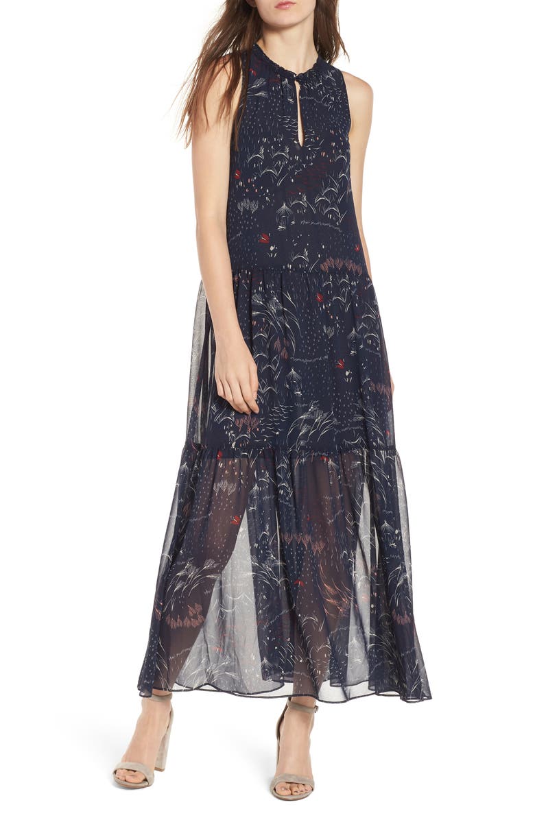 Chelsea28 Print Tiered Maxi Dress, Main, color, 