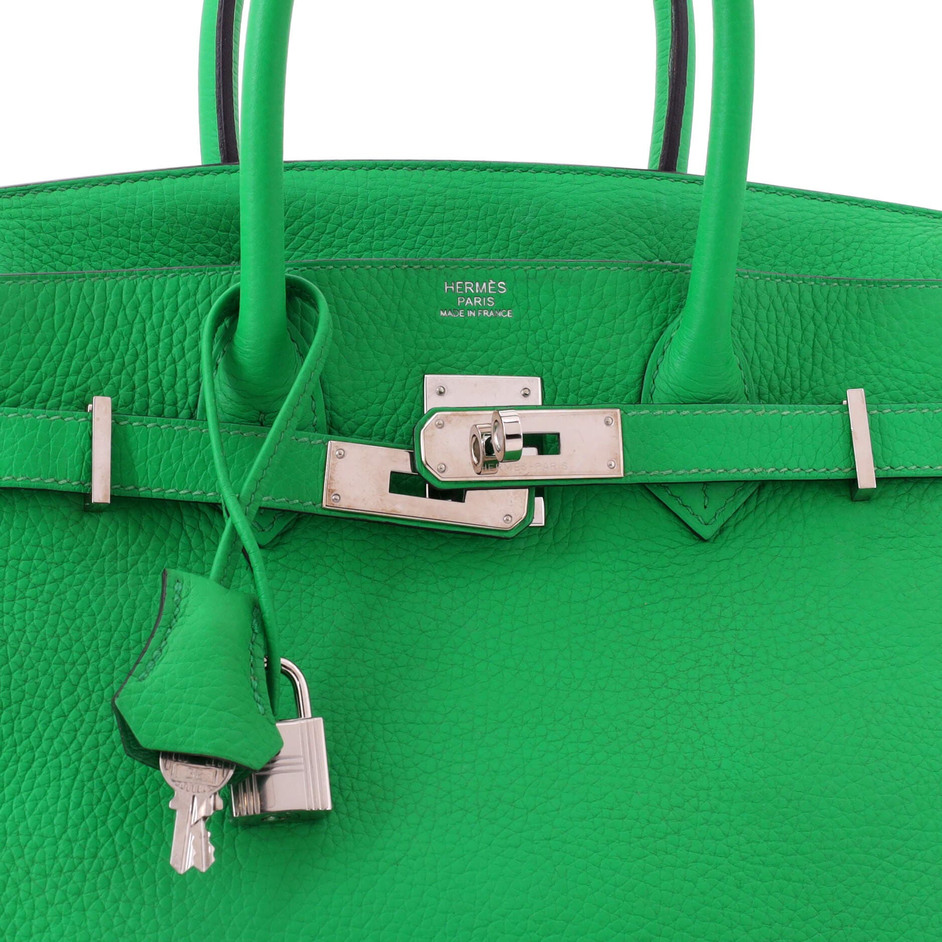 Birkin Handbag Green Clemence with Palladium Hardware 30, Alternate, color, Green