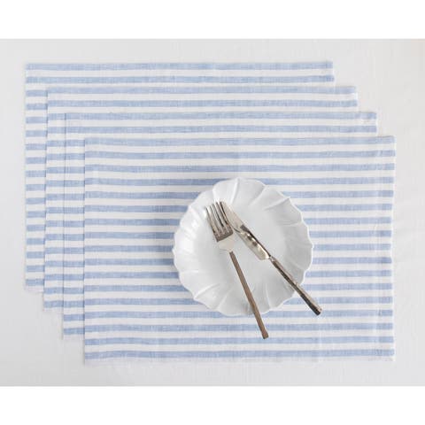 Linen Placemats - Amalfi Stripe, 14" x 19"