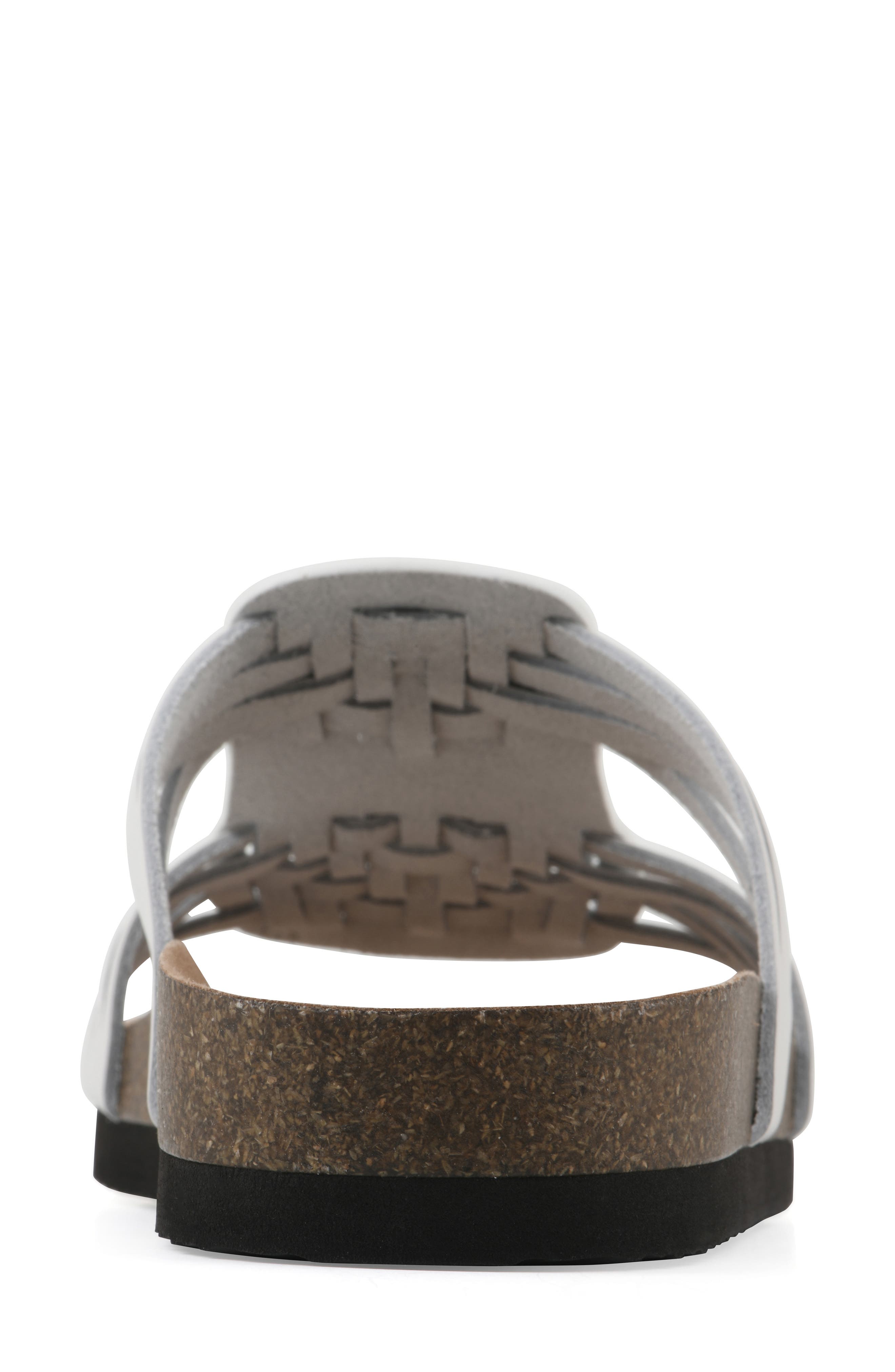 White Mountain Footwear Halicore Slide Sandal, Alternate, color, White/ Leather