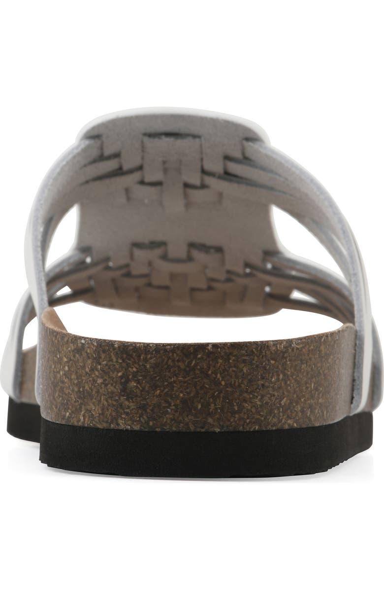 White Mountain Footwear Halicore Slide Sandal, Alternate, color, White/ Leather