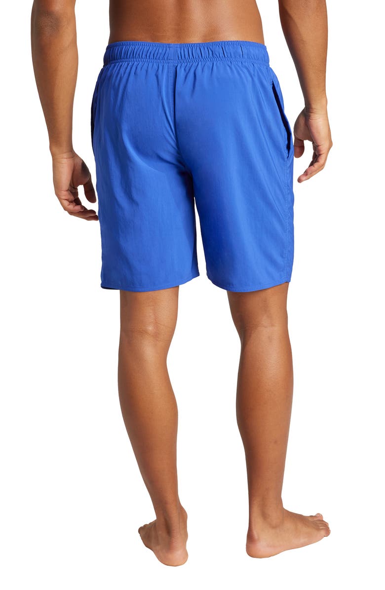 adidas Essentials Swim Trunks, Alternate, color, Semi Lucid Blue/ White