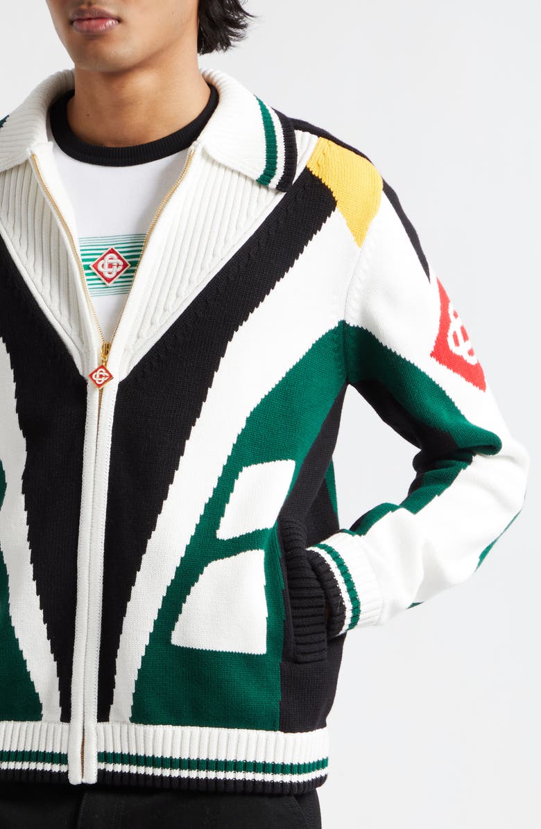 Casablanca Casa Racing Knit Jacket, Alternate, color, 
