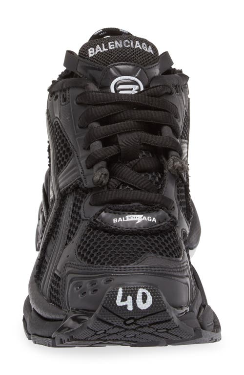 Balenciaga Men Runner Mesh And Leather Sneakers