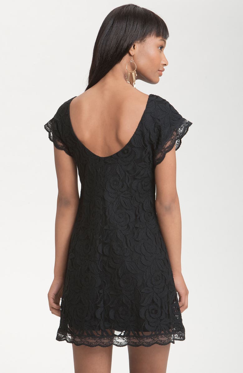 Love, Fire Fire Lace Minidress, Alternate, color, 