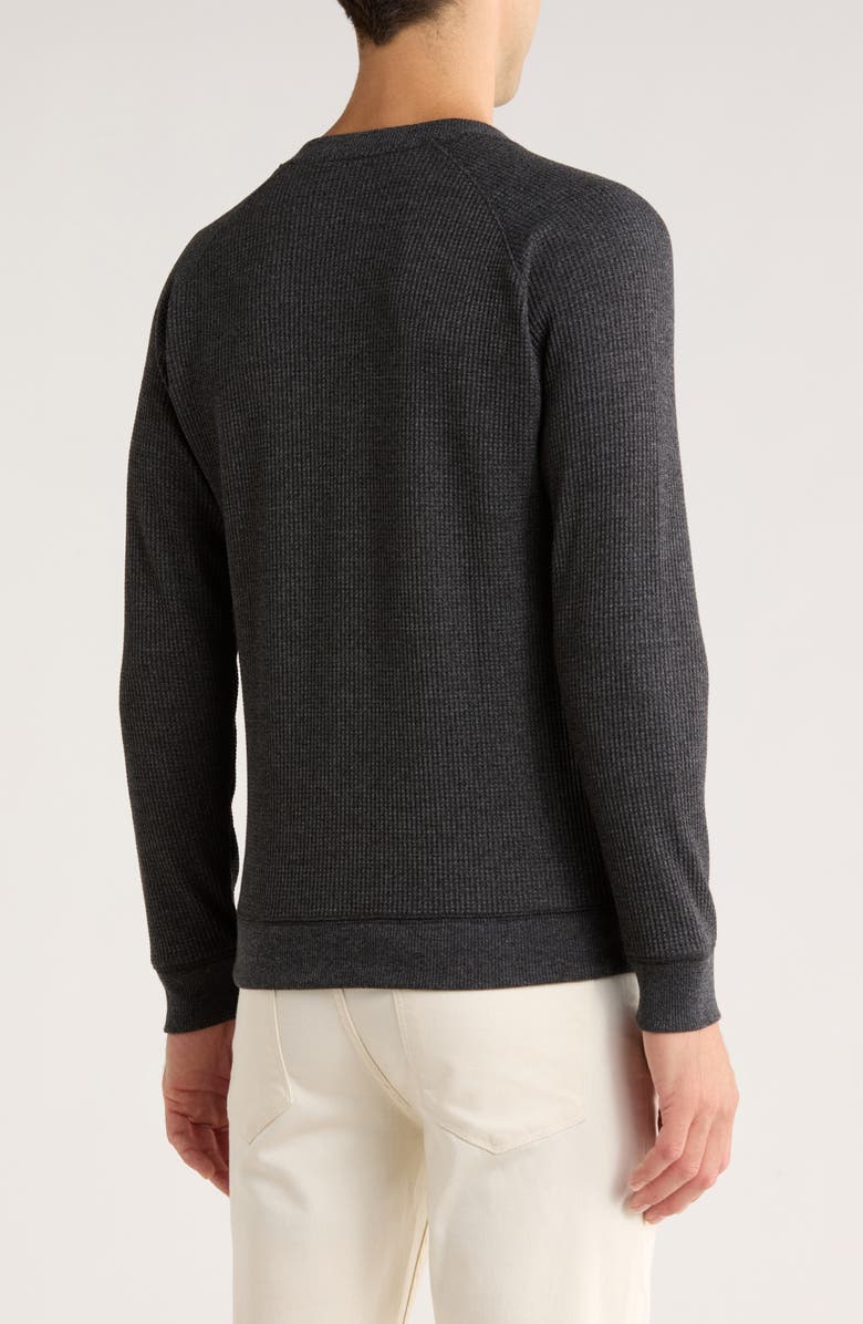 TravisMathew Storm Brew Henley Sweater, Alternate, color, Heather Dark Grey