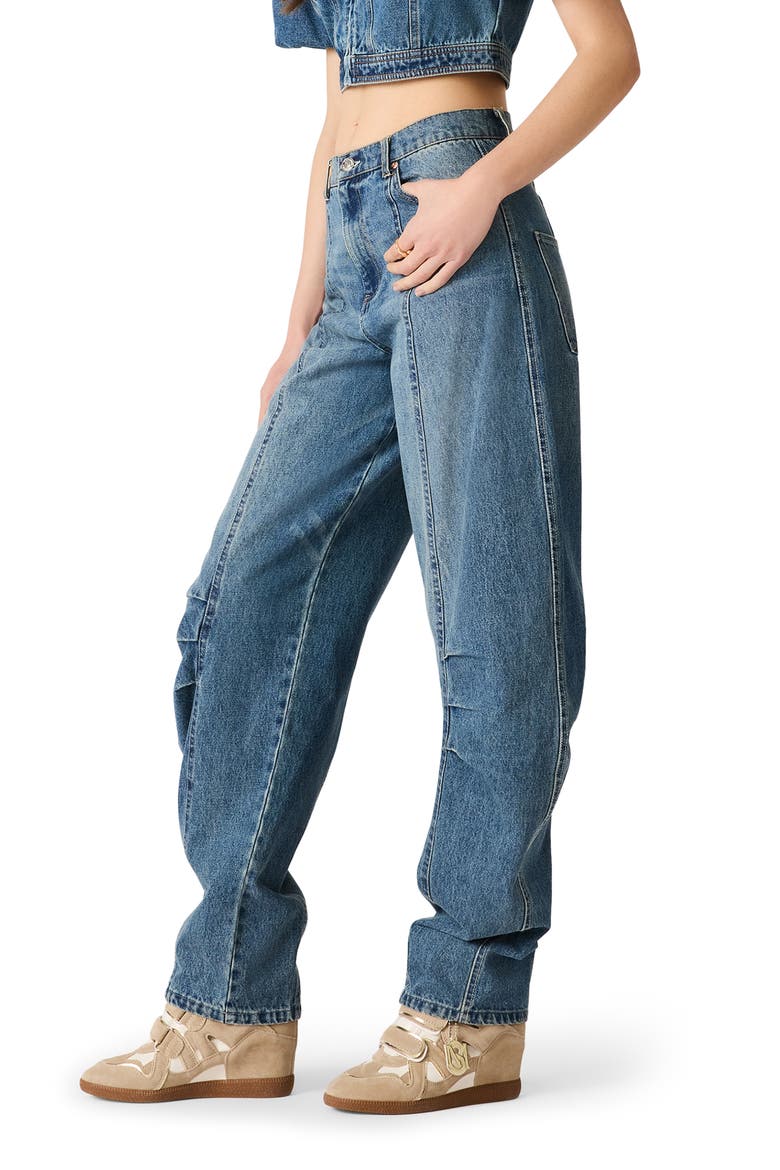 Austin Seamed High Waist Wide Leg Jeans, Alternate, color, BLUE HEATHER