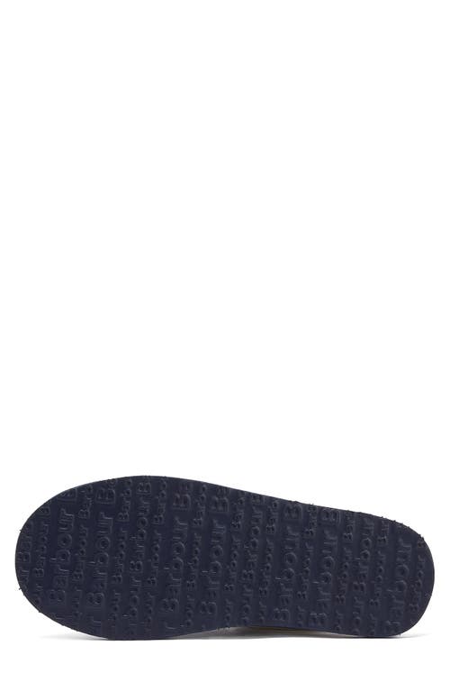 Barbour Everitt Sueded Mule Slipper In Navy