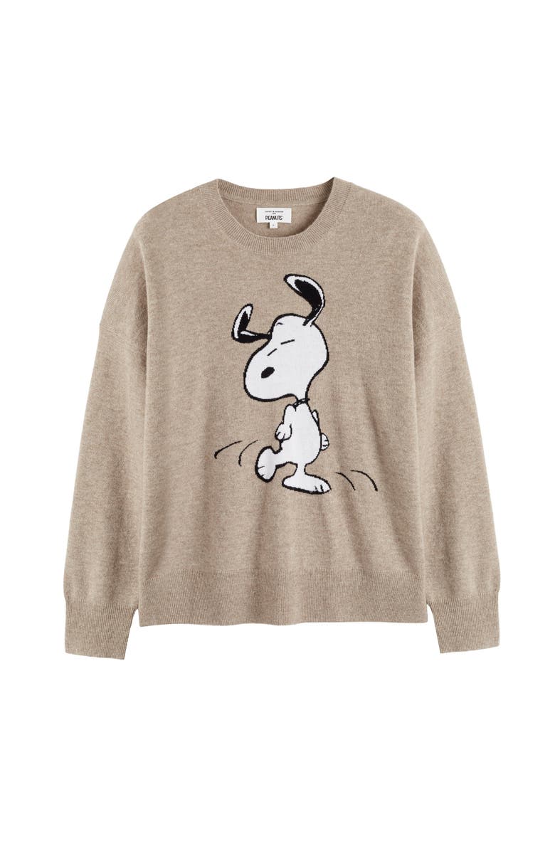 Chinti & Parker Wool-Cashmere Dancing Snoopy Sweater, Alternate, color, 
