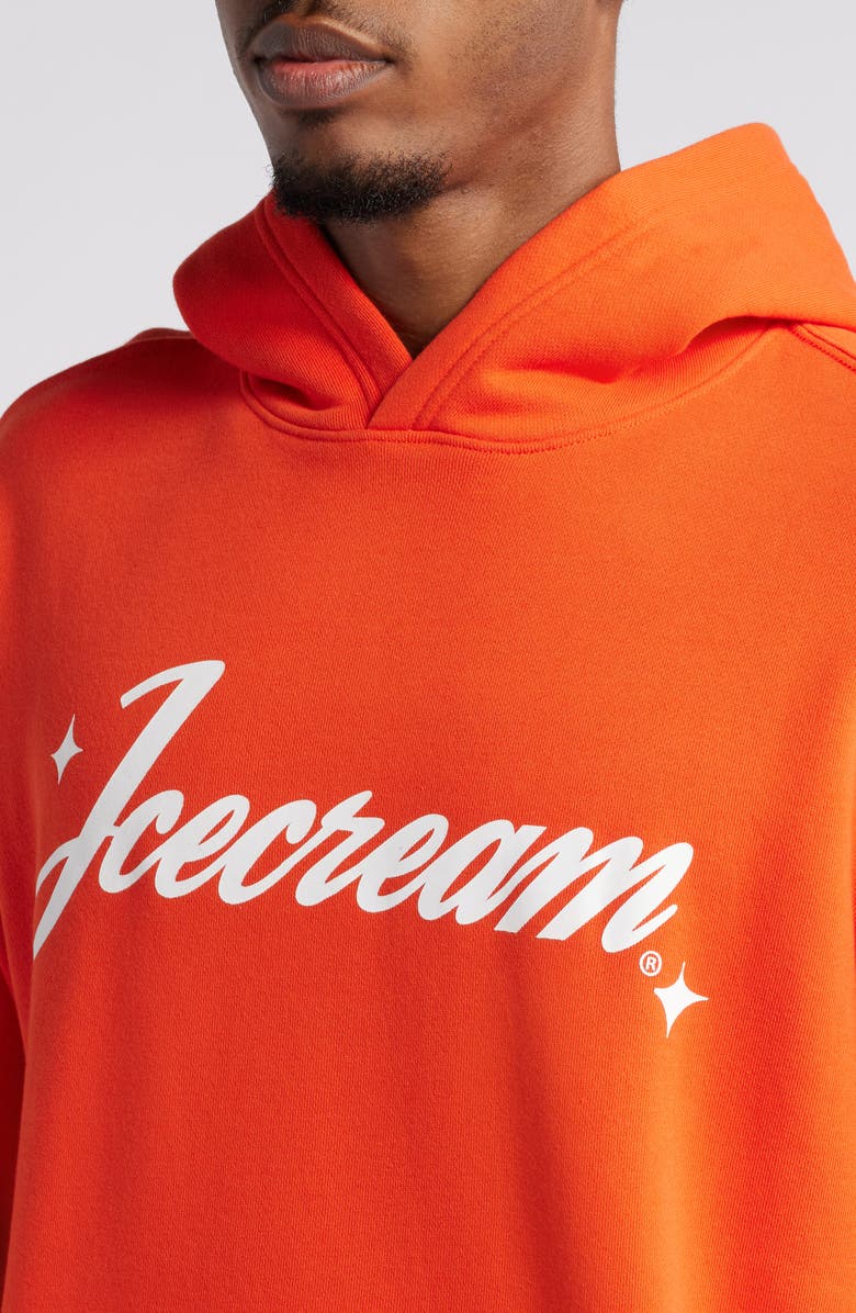 ICECREAM Logo Graphic Hoodie, Alternate, color, Spicy Orange