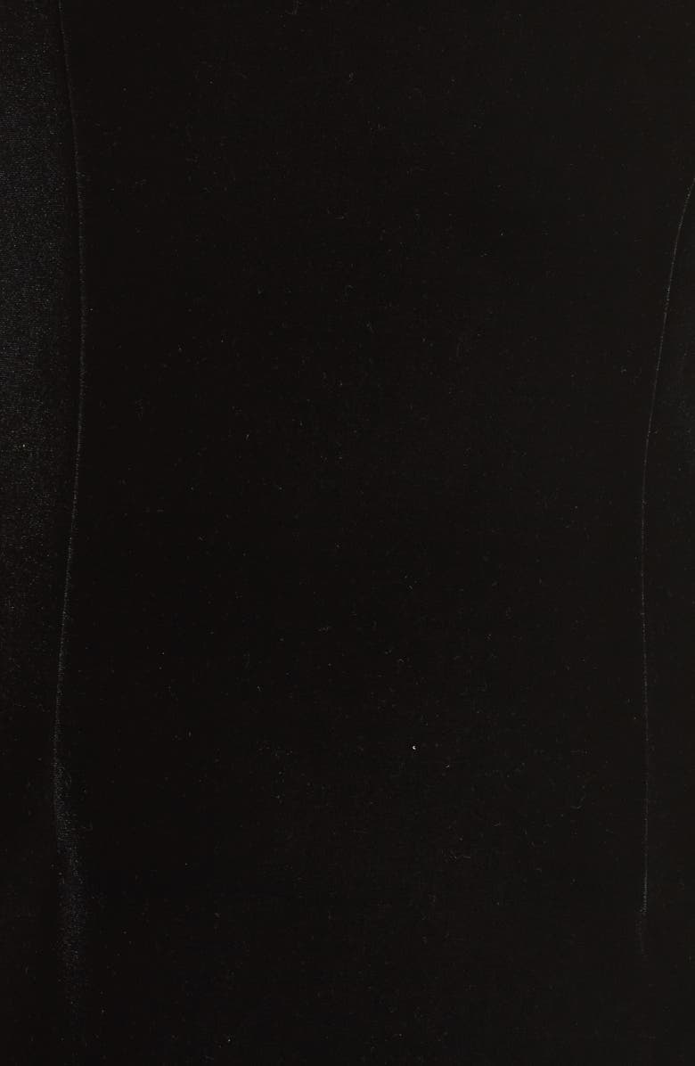 Eliza J Bow One-Shoulder Velvet Gown, Alternate, color,