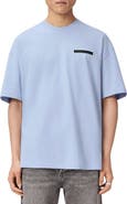 AllSaints Redact Mock Neck Graphic T-Shirt