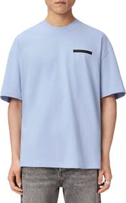 AllSaints Redact Mock Neck Graphic T-Shirt