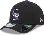 New Era Men's New Era Black Colorado Rockies Player Replica 9FORTY Adjustable Hat