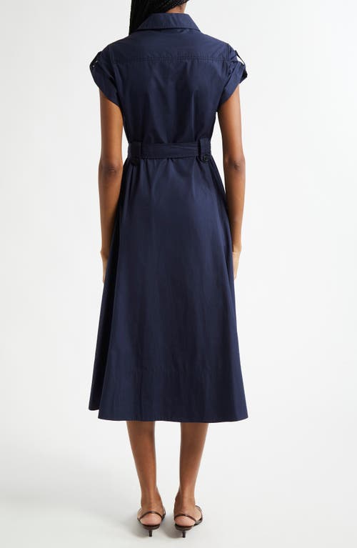 Derek Lam 10 Crosby Kayla Belted Shirtdress In Night Sky