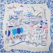 OLAH Barcelona Large Silk Square Scarf 35