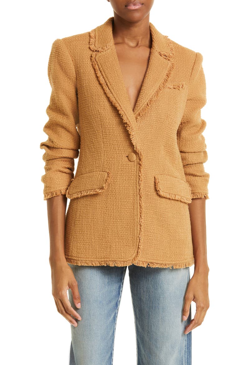 Khloe Bouclé Blazer, Main, color, SAHARA