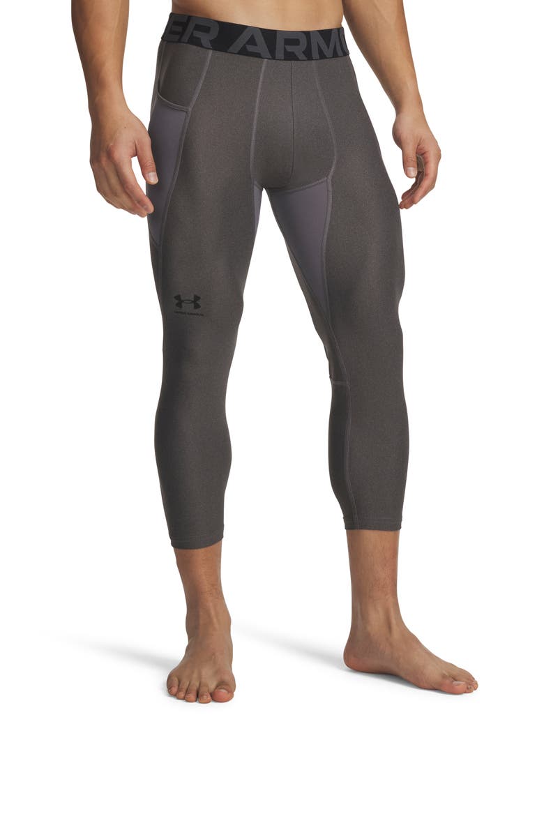 HeatGear® 3/4 Leggings, Main, color, CARBON HEATHER