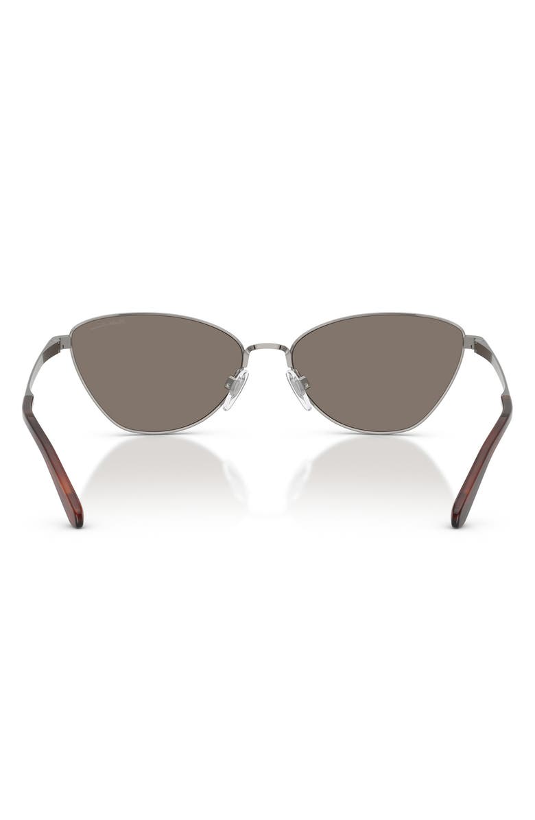 Ralph Lauren 60mm Rectangular Sunglasses, Alternate, color, Shiny Gunmetal / Gray Silver