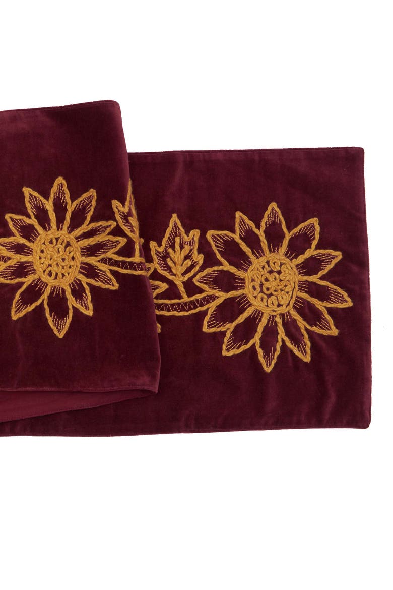 Sunflower Harvest Table Runner 14" x 72", Alternate, color, Yellow