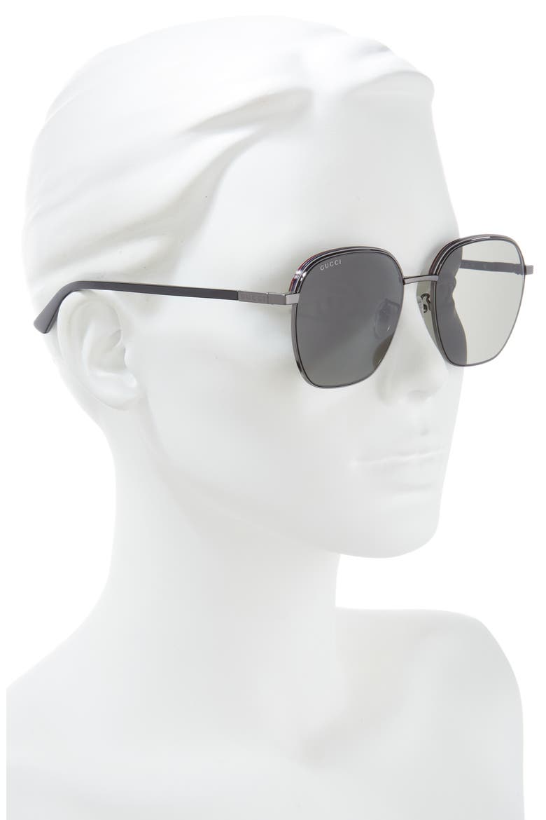 58mm Square Sunglasses, Alternate, color, RUTHENIUM RUTHENIUM GREY