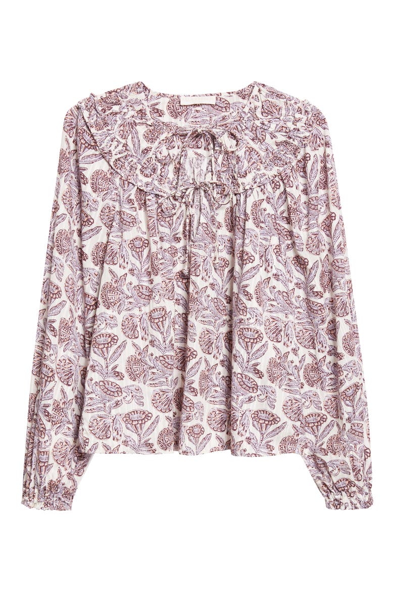 Florelle Cotton Blend Top, Alternate, color, PURPLE MEADOW