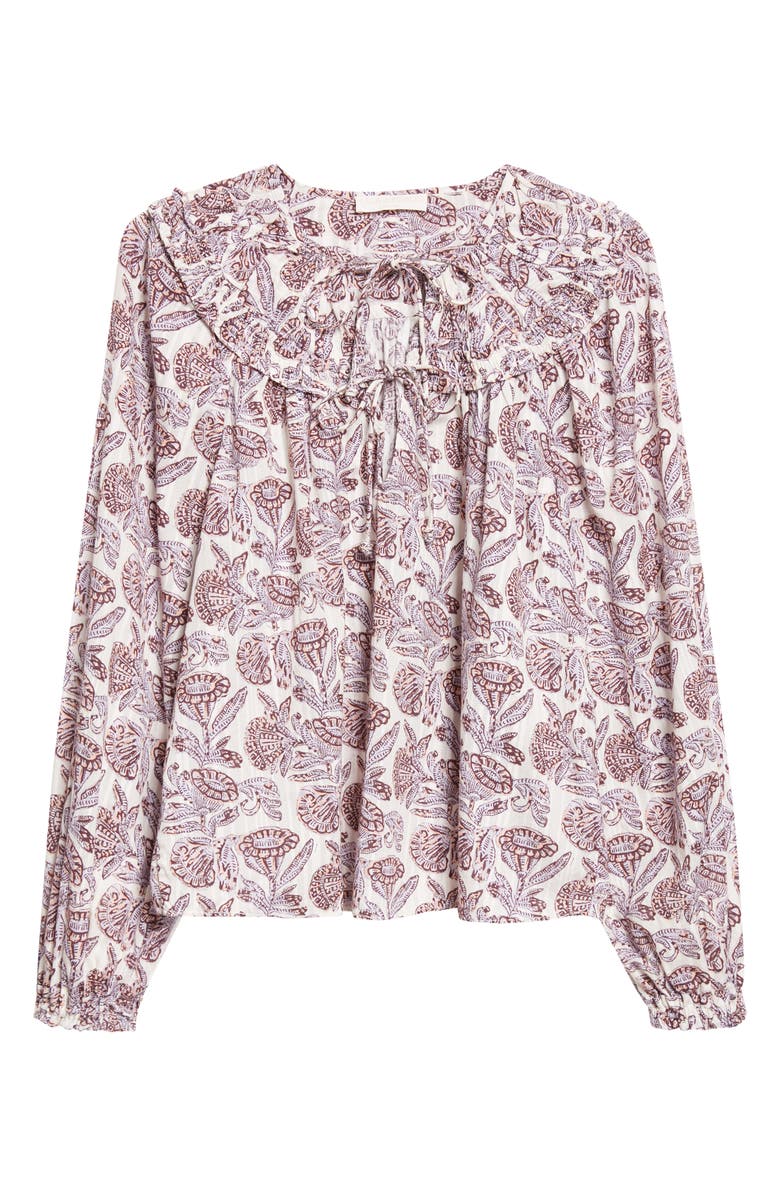 Ulla Johnson Florelle Silk Top, Main, color, Purple Meadow