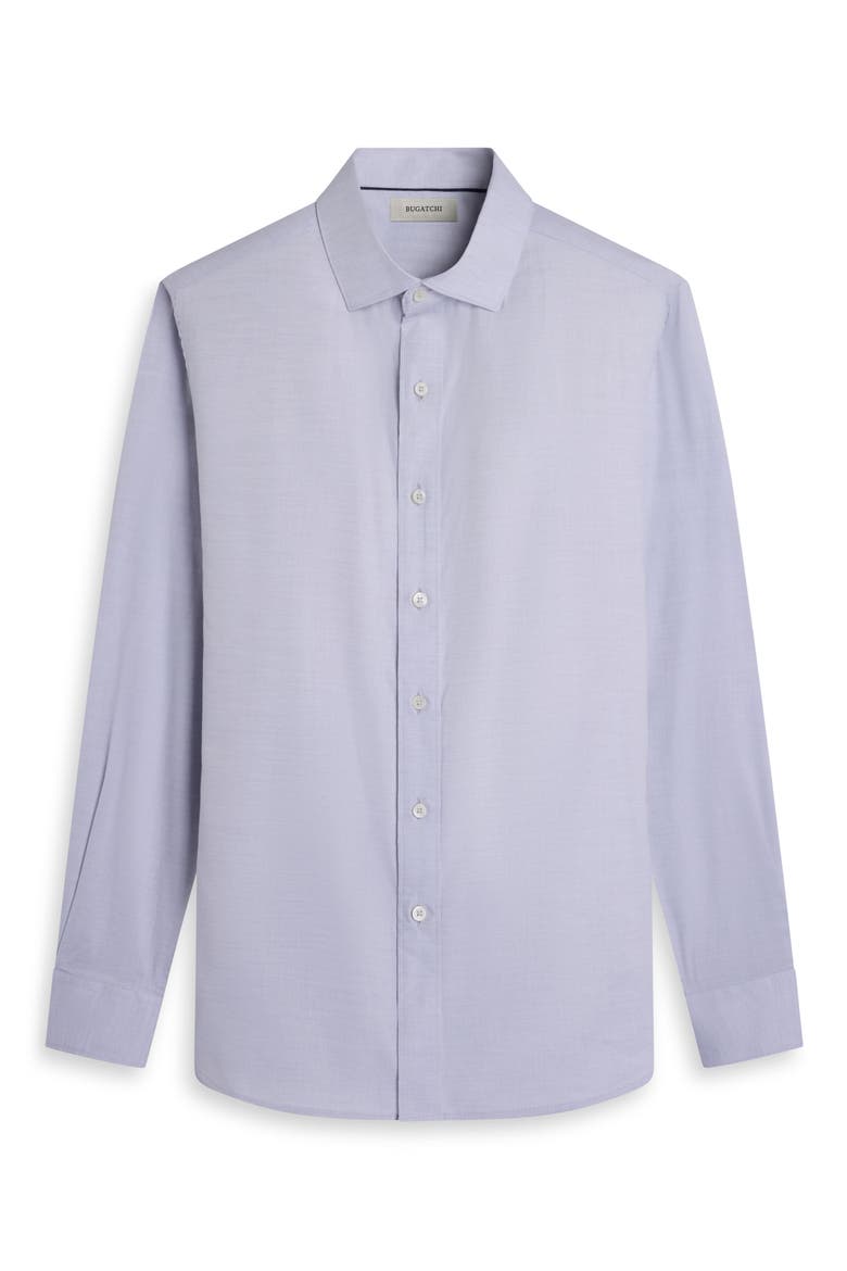Axel Trim Fit Solid Cotton Blend Button-Up Shirt, Alternate, color, PLATINUM