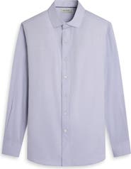 Bugatchi Axel Trim Fit Solid Cotton Blend Button-Up Shirt