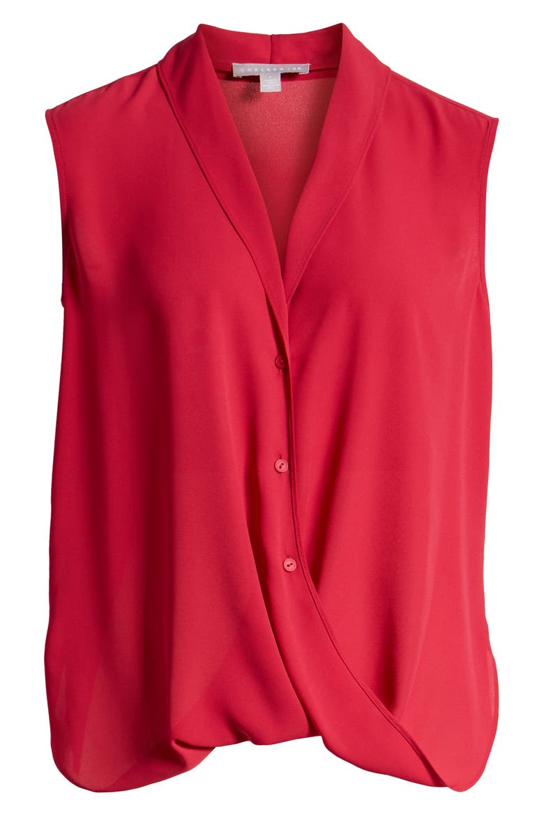 Twist Front Top, Alternate, color, RED CERISE