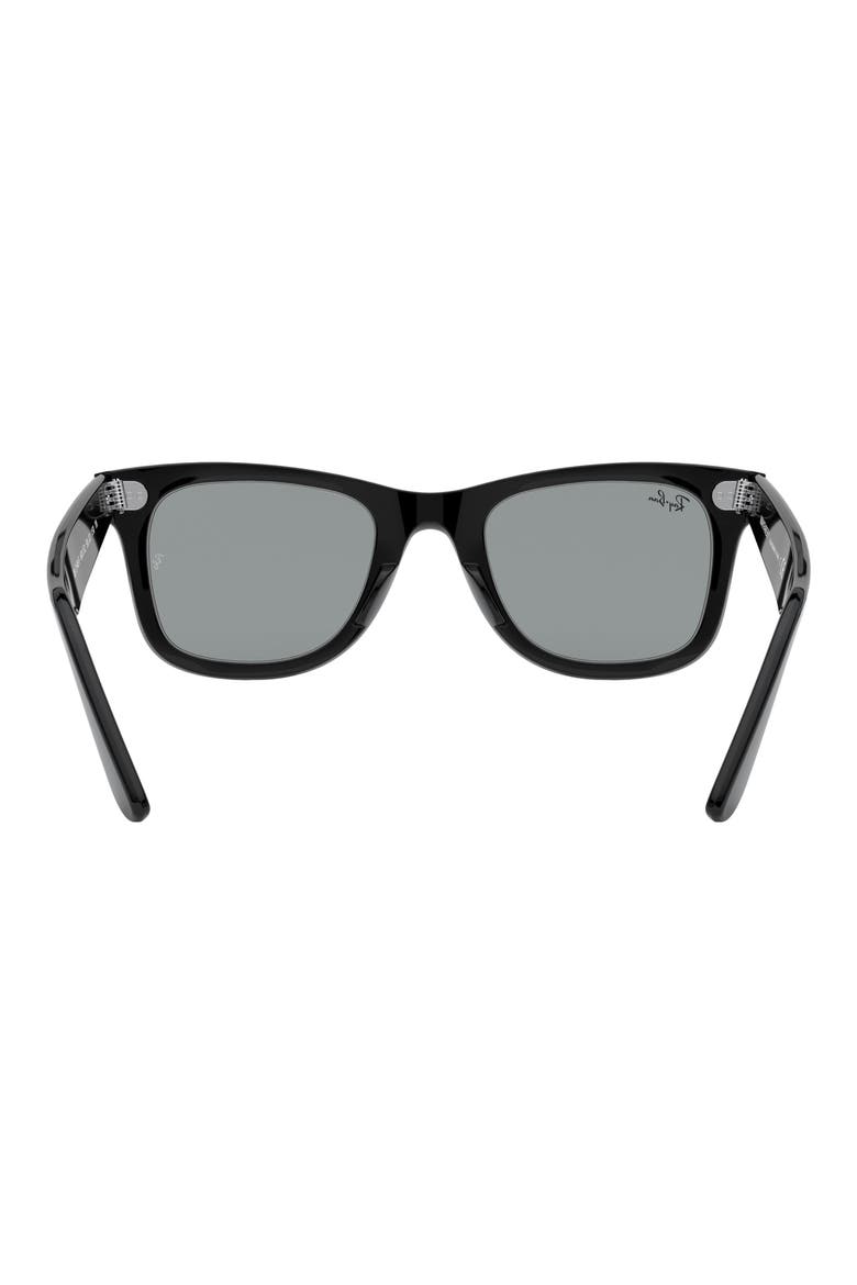 52mm Square Sunglasses, Alternate, color, BLACK / GREEN