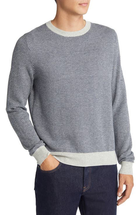 Herringbone Crewneck Sweater