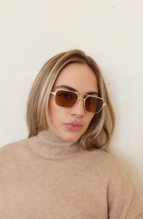 Indy Jimmy Aviator Polarized Sunglasses In Silver