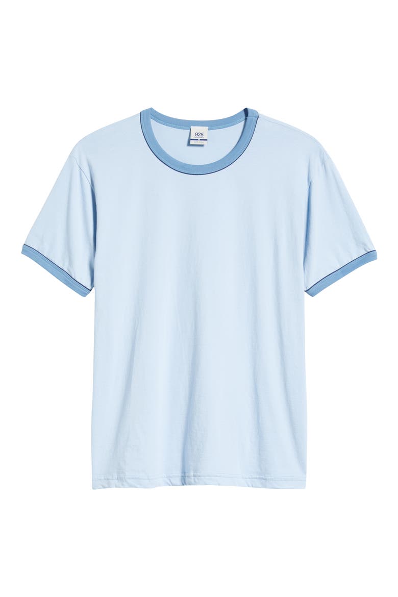 Piping Hot Cotton Ringer T-Shirt, Alternate, color, BLUE