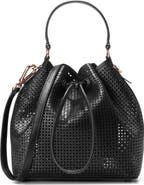 Cole Haan Lidia Perforated Leather Bucket Bag