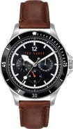 Ted Baker London Northn Leather Strap Watch, 43mm
