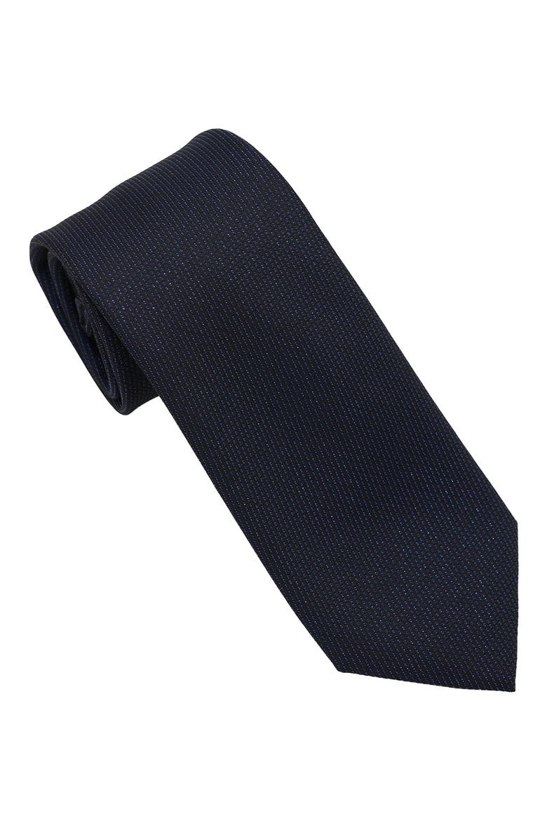 Sparkle Stripe Print Tie, Main, color, BLACK/ ROYAL BLUE