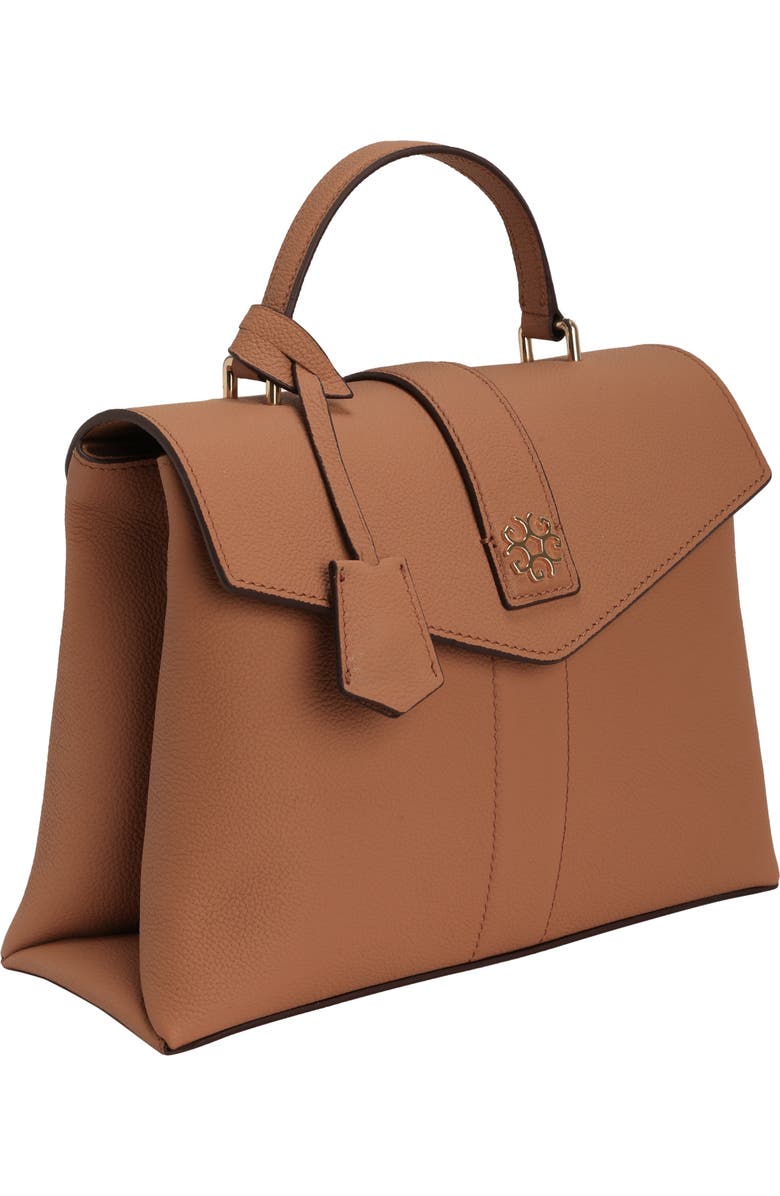 GORSKI Leather Bag with Crossbody Strap, Alternate, color, Tan