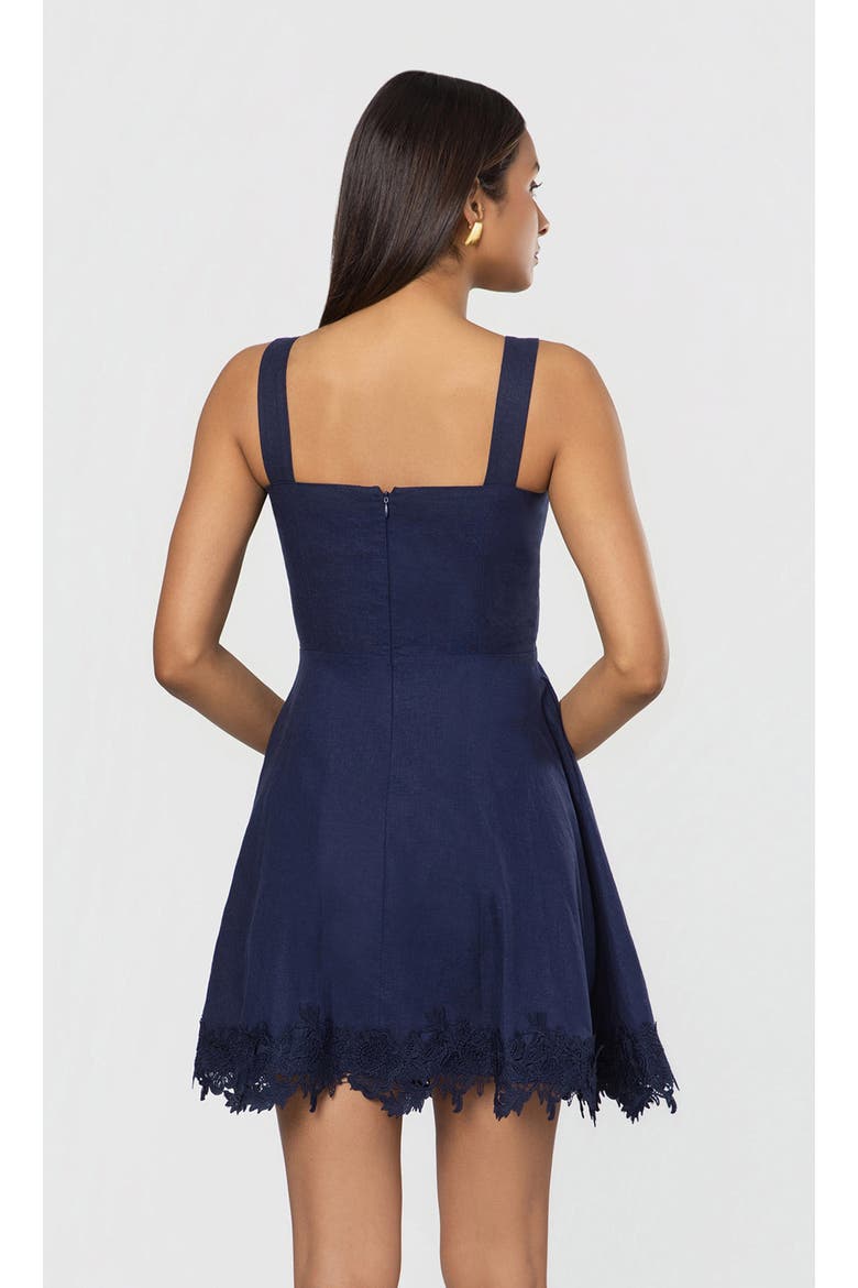 Ivy Linen Dress, Alternate, color, French Navy