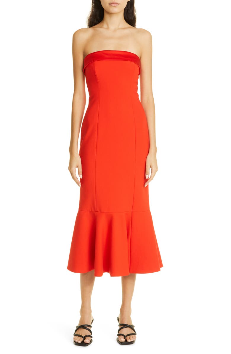 Cinq à Sept Mazz Strapless Trumpet Dress, Main, color, 