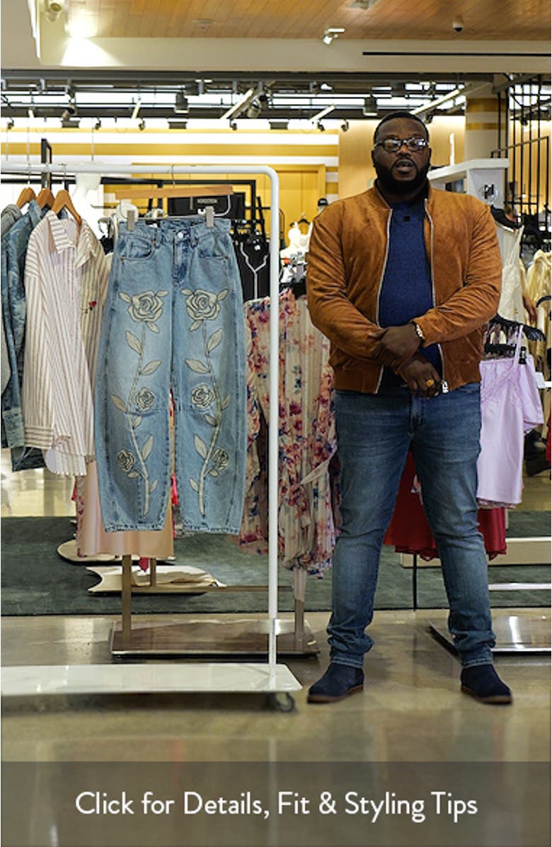 Embroidered Barrel Leg Jeans, sales video thumbnail