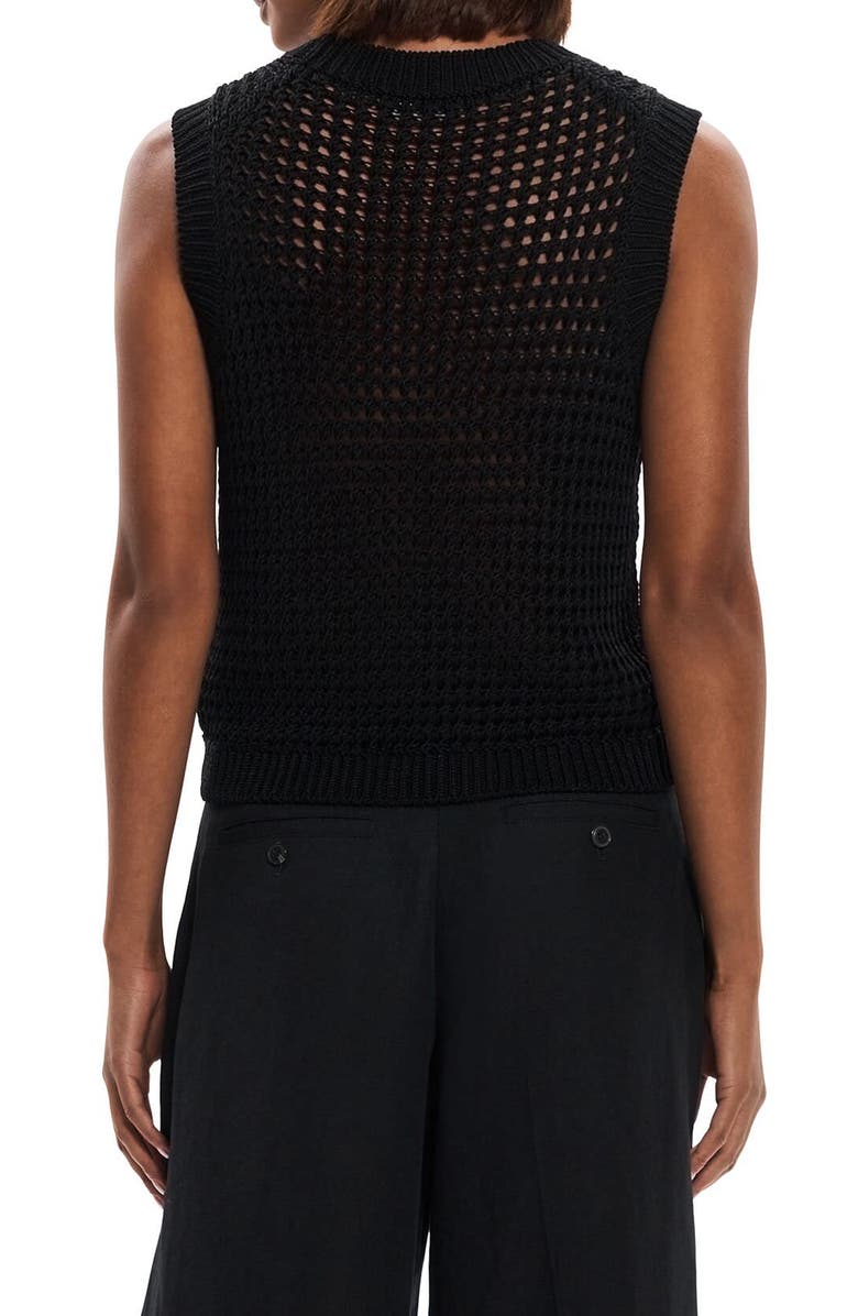 Theory Open Stitch Pima Cotton Sweater Vest, Alternate, color, 
