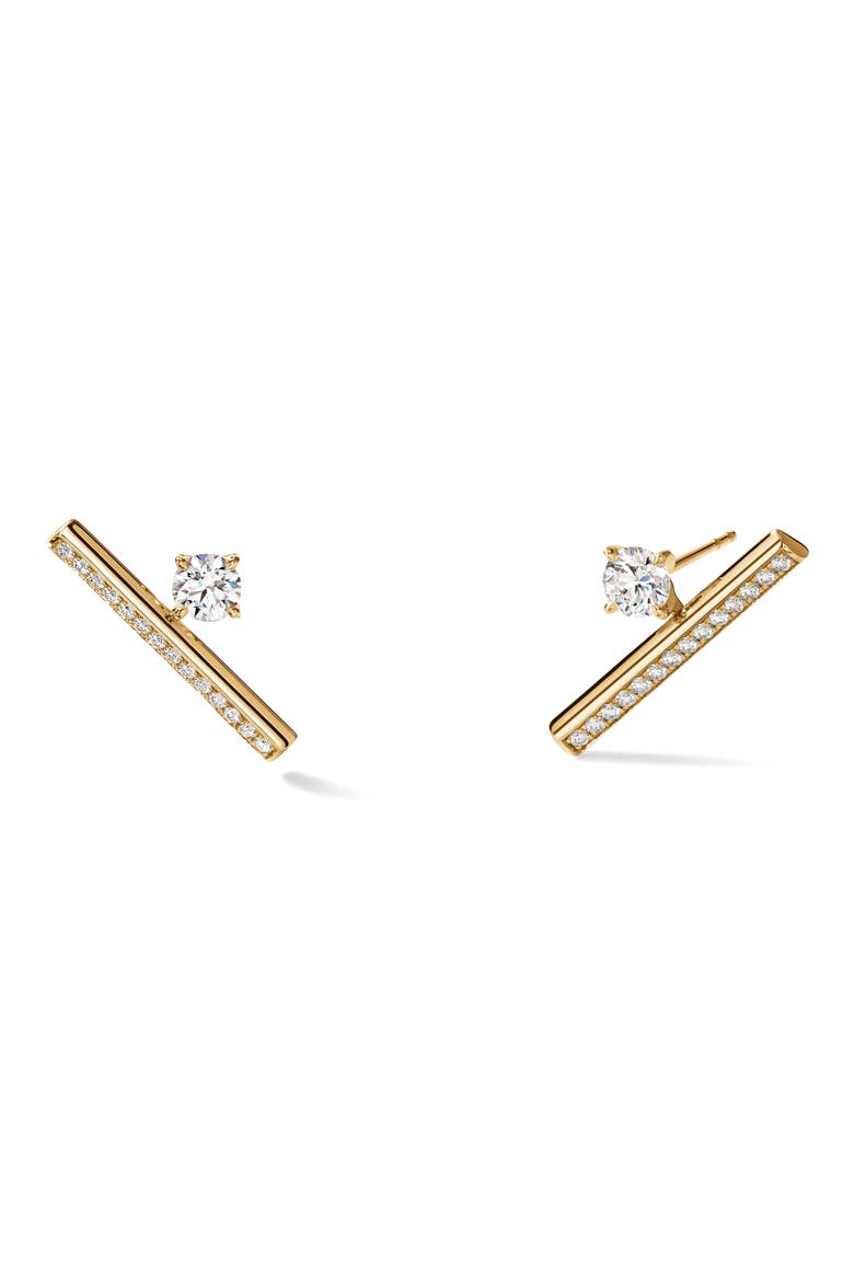 Barre Floating Diamond Climber Earrings, Main, color, YELLOW GOLD/ DIAMOND