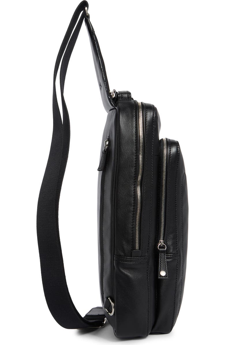 Longchamp Small Parisis Leather Sling Bag, Alternate, color, Black