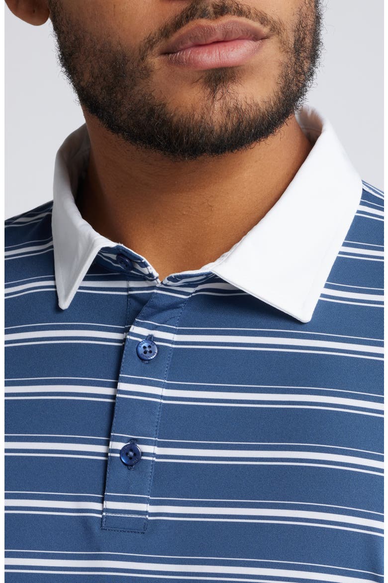 Barry Stripe Golf Polo, Alternate, color, NAVY