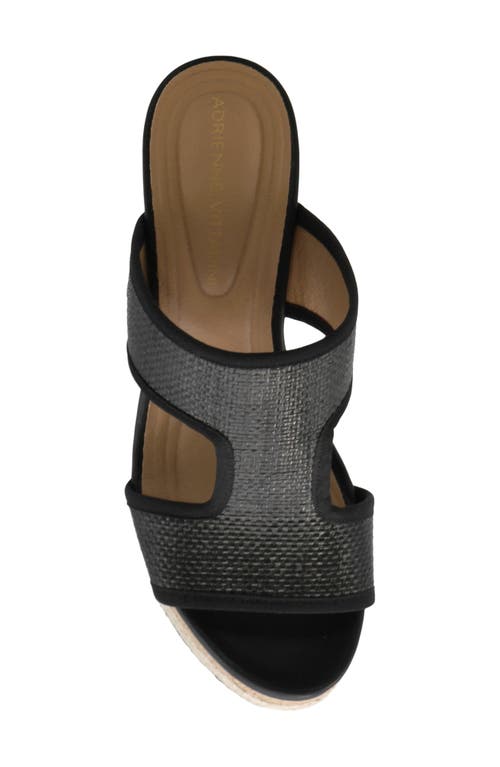 Adrienne Vittadini Casia Wedge Sandal In Black