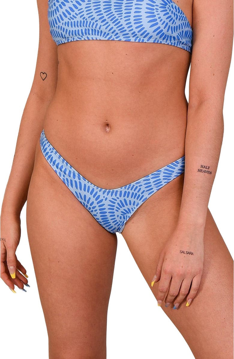 OOSC Moroccan Dream Brazilian Bikini Bottoms, Alternate, color, Blue
