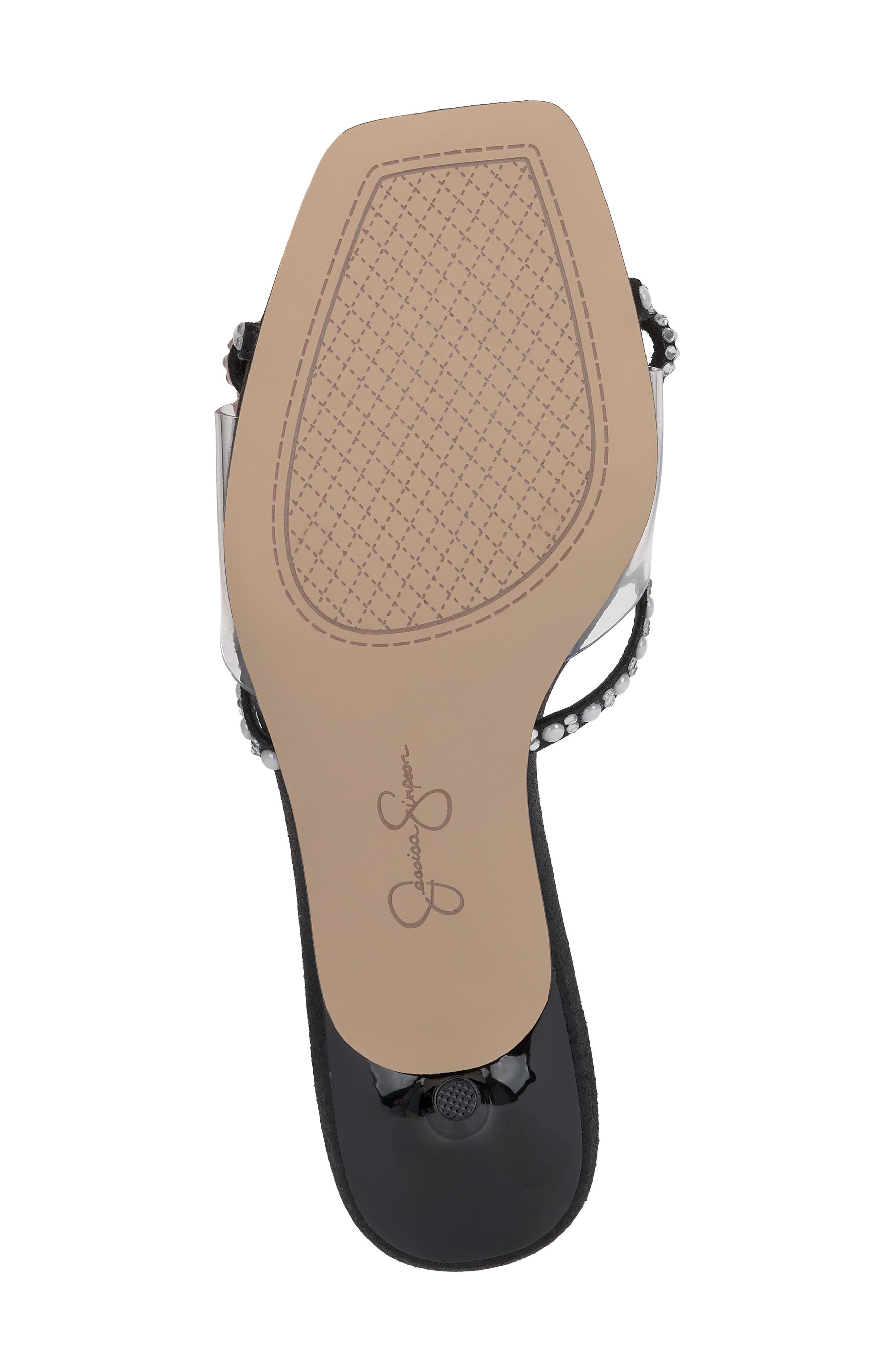 Jessica Simpson Cornilia Slide Sandal, Alternate, color, Black/ Clear